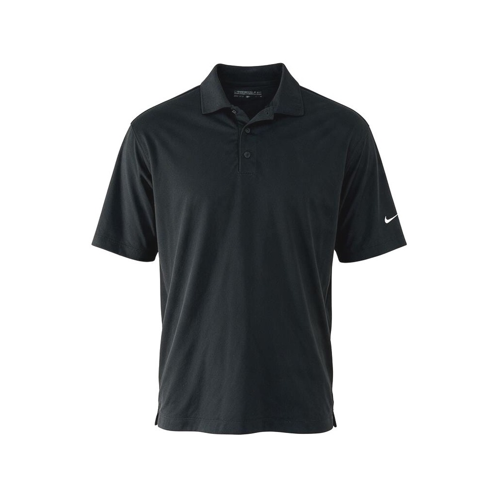 Nike Golf Dri-FIT Polo Shirt Mens Large Black Short Sleeve Performance Pique L